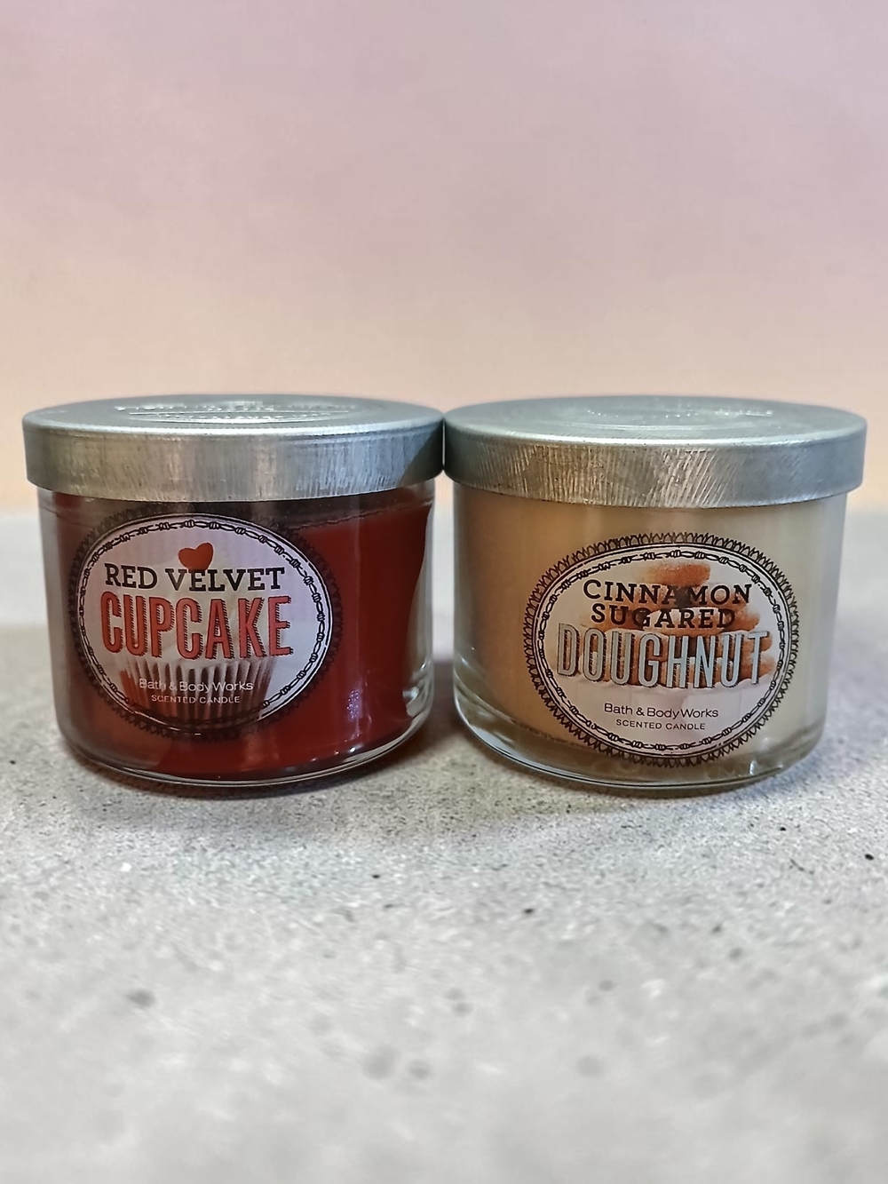 Red Velvet Cupcake And Cinnamon Sugared Doughnut Mini Candles